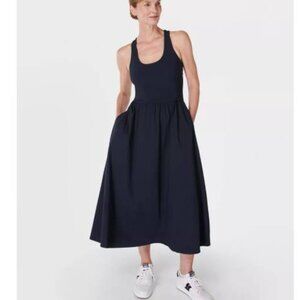NEW Sweaty Betty Explorer Ribbed Racer Dress in black Size 8 #2886